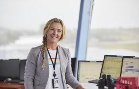 AFIS-fullmektig på jobb i tårn.