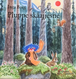 Bokomslag med en tegning som skal illustrere Bluppe og en hare i skogen.