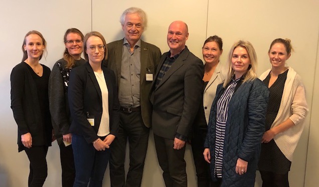 Bilde av Geir Syvertsen og resten av Nordisk arbeidsgruppe for karriereveiledning i kriminalomsorgen.