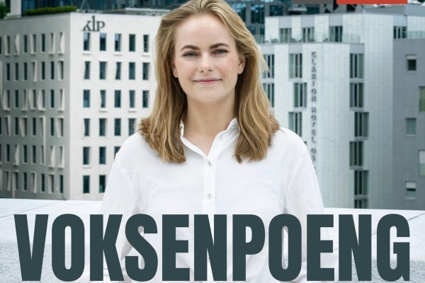 Illustrasjonsbilde/logo til podkasten "Voksenpoeng med Nora"