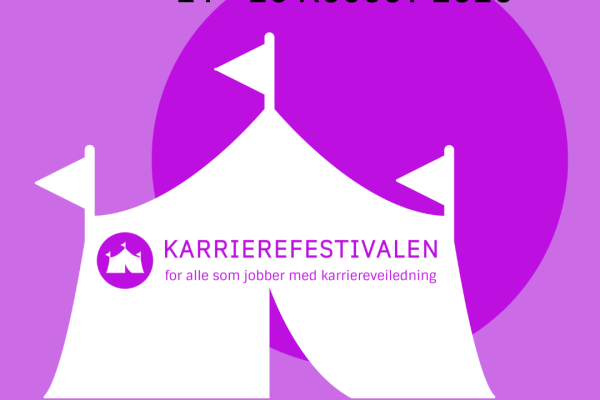 Bilde av Karrierefestivalen sin logo på lilla bakgrunn