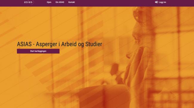 Skjermbilde av nettsiden til ASIAS