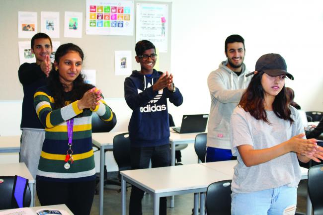 Elever ved Stovner videregående skole